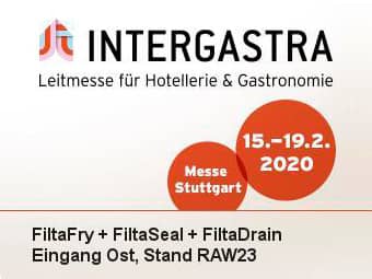 FiltaFry stellt erstmals auf der INTERGASTRA aus: Stuttgart, 15.-19. Februar 2020, Halle/Stand: Eingang Ost, RAW23